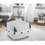 Repose-pieds 18 po gris 100% coton