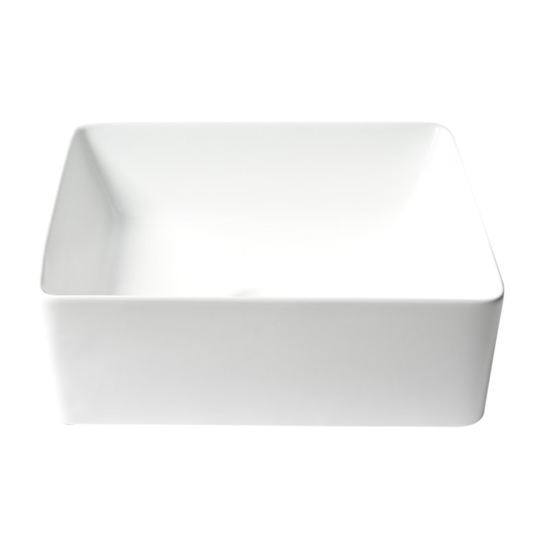 Lavabo de salle de bain carré, Blanc