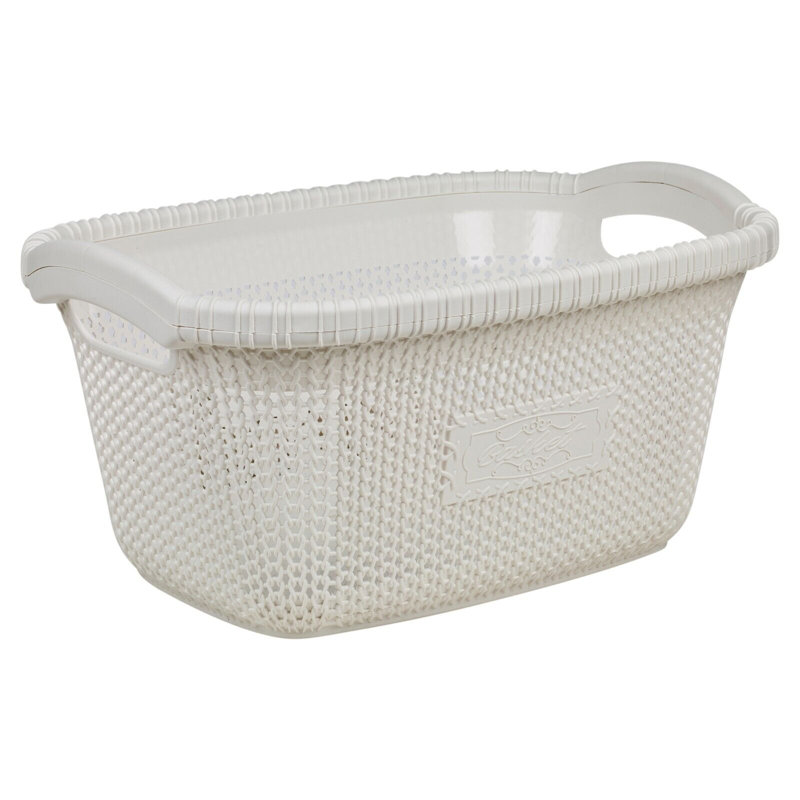 Rebrilliant Plastic Decorative Basket, White