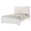 Lit à panneaux très grand de style moderne avec tête de lit tapissier et capitonnage blanc flocon de neige pour un ensemble de chambre à coucher élégant-1002067140