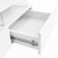 Table basse à plateau relevable avec 2 tiroirs, table basse carrée moderne avec plateau en verre et finition ultrabrillante, espace caché et lumières DEL pour le salon-243225957