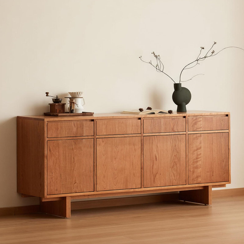 Buffet entièrement en bois de cerisier massif, H 31,49 po x l 78,74 po x P 15,74 po