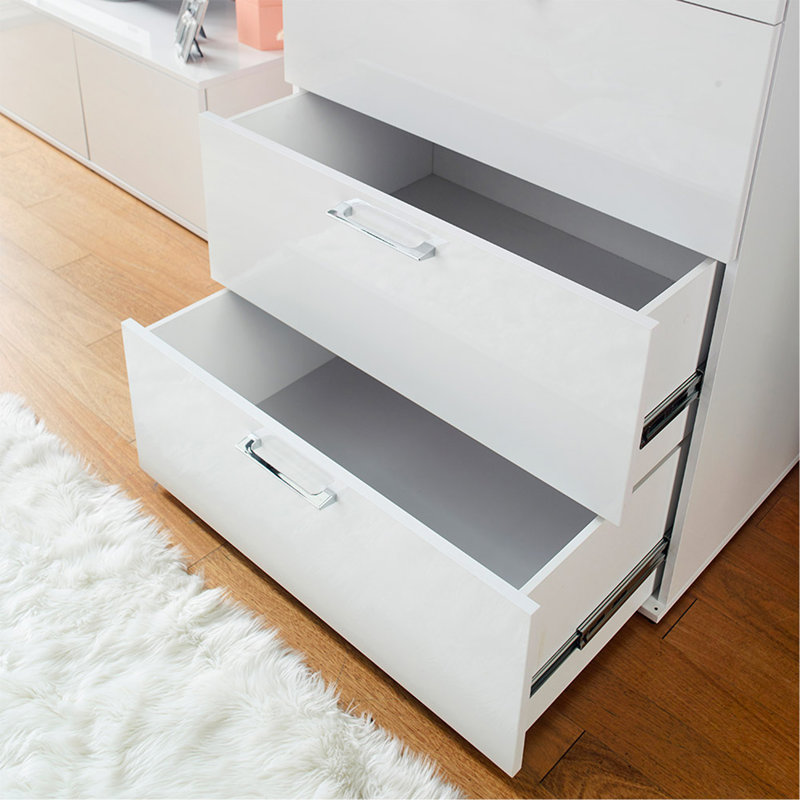 Commode blanche à quatre tiroirs Bliss, Blanc