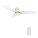 Smart Flush Mount Ceiling Fan with Light, Remote Control, DC Motor