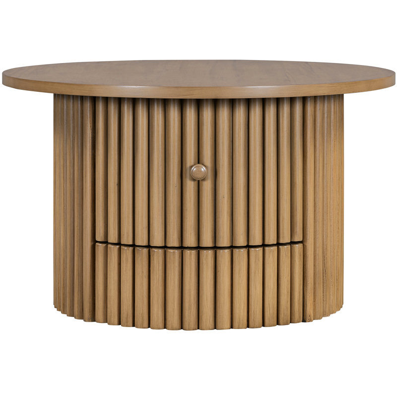 Plateforme de café moderne - ronde avec tiroir dissimulé et base de table stable