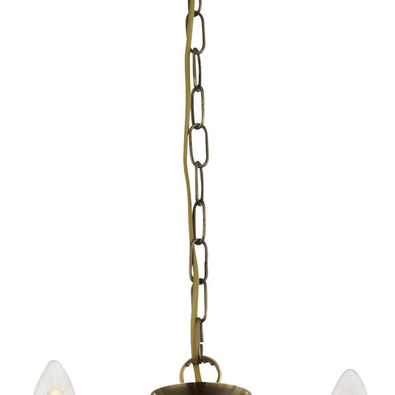 Roldan 12 - Light Candle Style Chandelier, Antique Brass