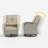 All-Weather Rattan Rocking Swivel Patio Chairs With Cushions-1798146744