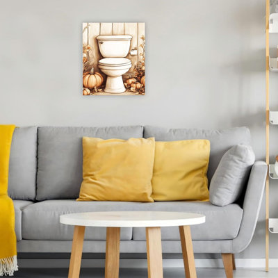 Art mural en toile orange orange et blanc rustique sans cadre 20 po x 24 po