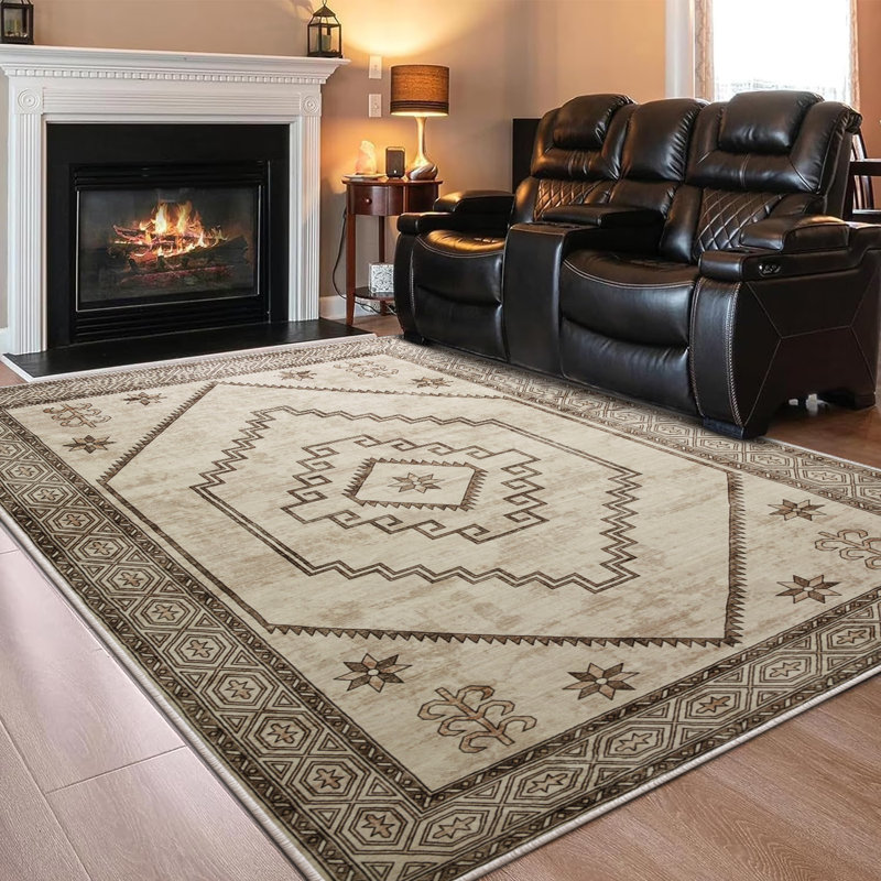 Asmita Vintage Look Shag Area Rug, Rectangle 120 x 170 cm