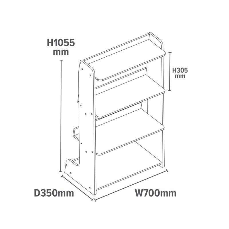 Kids Tiered Bookcase