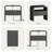 Lydd Curved Nightstand Set of 2 with Charging Station and LED Light, 23.7" Wide Bedside Tables with Drawer and Open Shelf-769534361-769534363