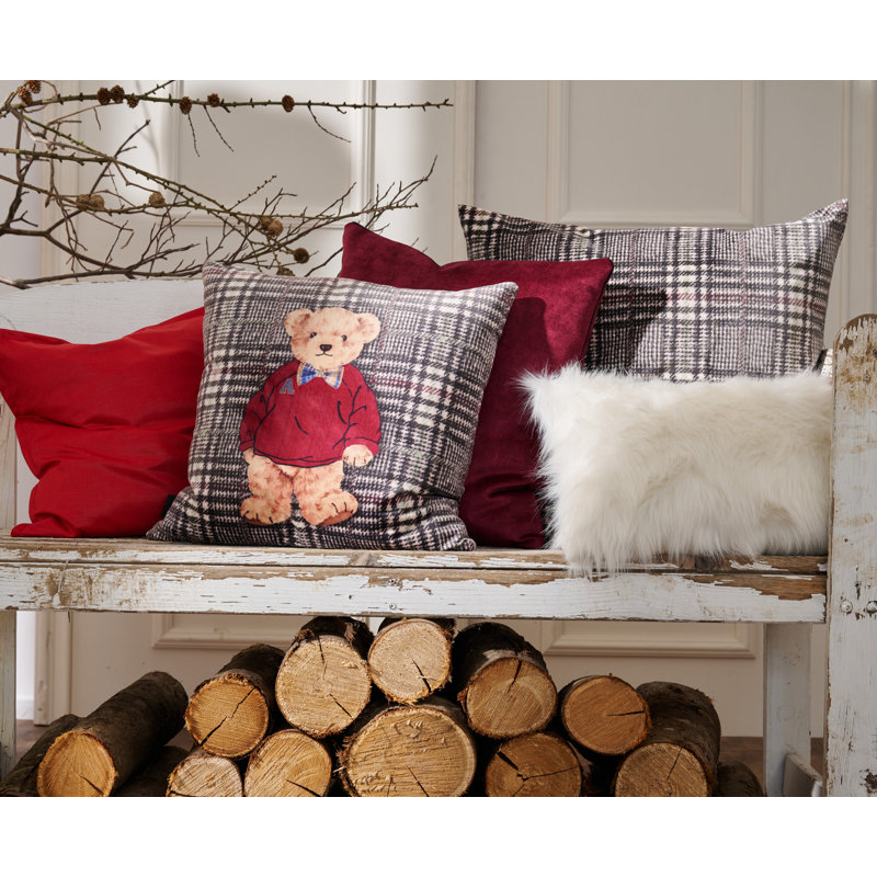 Winterwelt Grey Square Cushion, 45cm H x 45cm W
