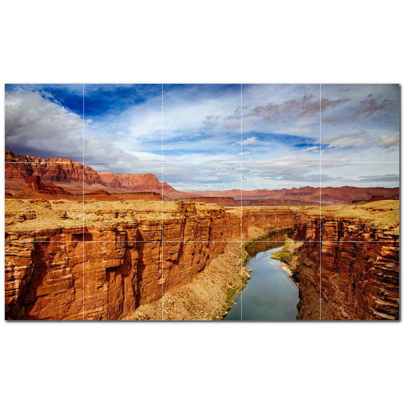 Carreau de céramique décorative 21,25 po x 12,75 po PT500329: 4,25 po x 4,25 po (ensemble de 15)