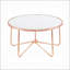 Table basse à finition or rose