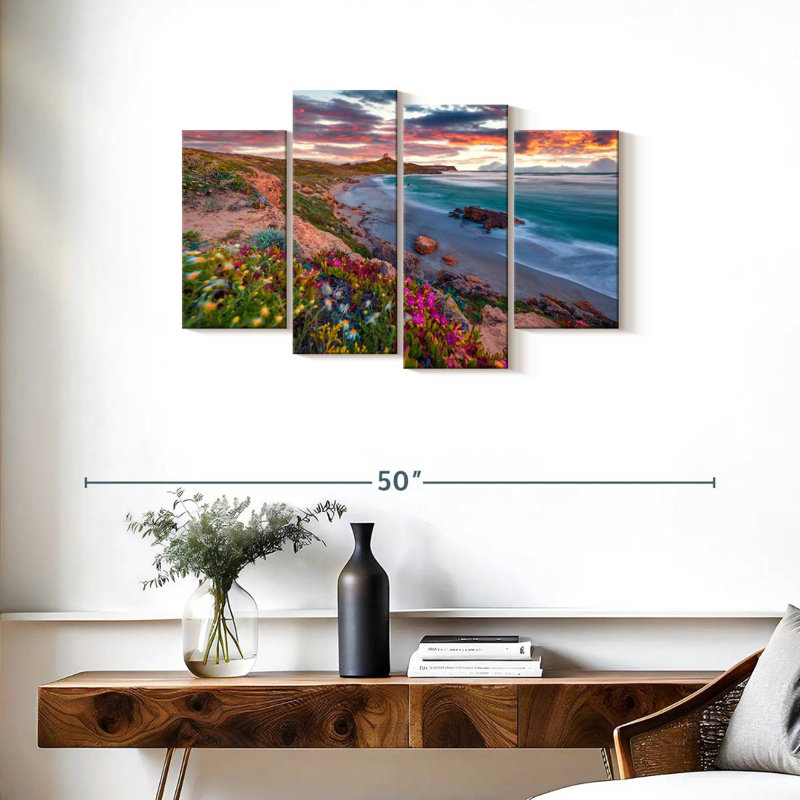 Gillard, Sardaigne, Gillard, fleurs, H 22 po x l 36 po