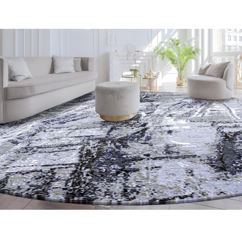 Abstract Area Rug, Round 6'