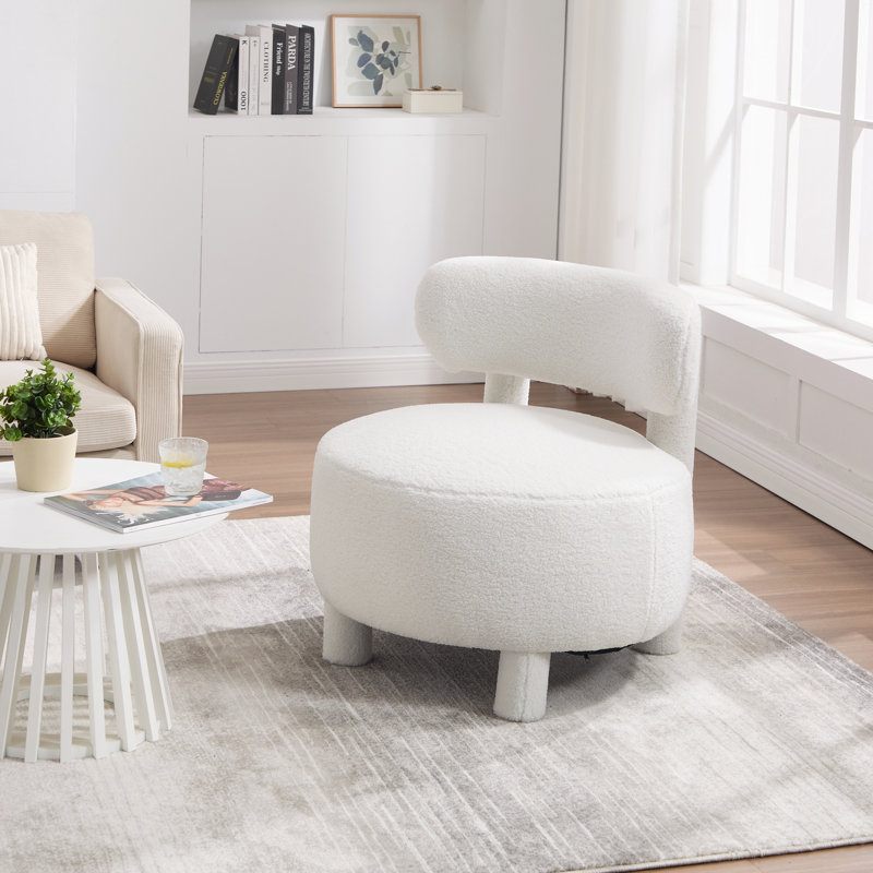 Fauteuil d'appoint Teddy, Blanc