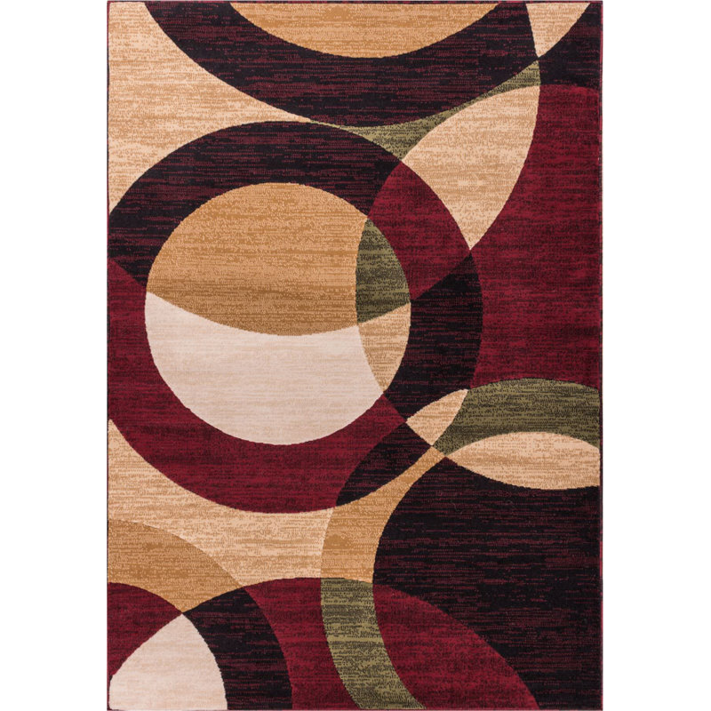 Geometric Synthetic Area Rug, Rectangle 80 x 120 cm