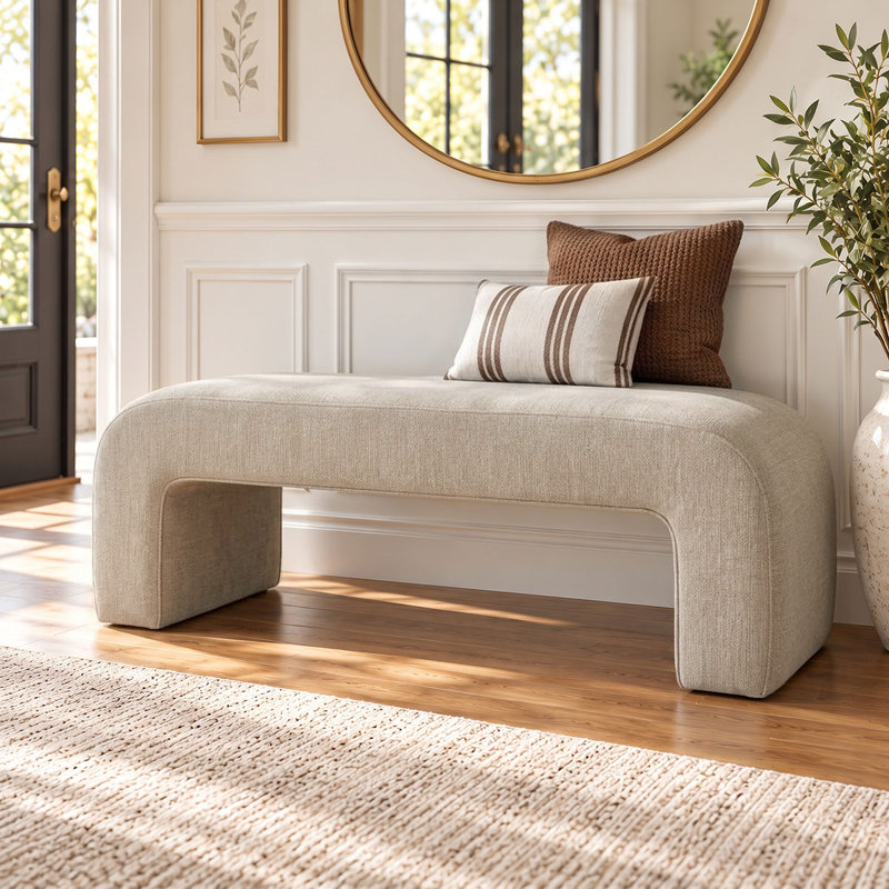 Banc rembourré Ichika, Khaki