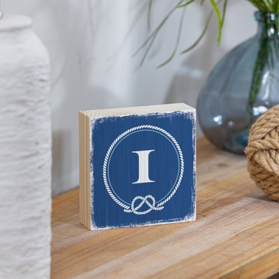 Monogramme de bord de mer nautique 6 "I