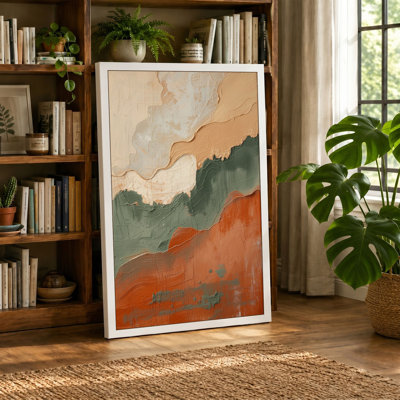 Layered Earth Forms Abstract - Wrapped Canvas