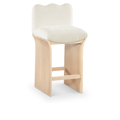 Shaw Cassady Chenille Fabric Upholstered Counter Stool