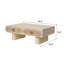 Table basse à bord arrondi avec tiroir en bois massif à motif floral, table basse de salon, bureau