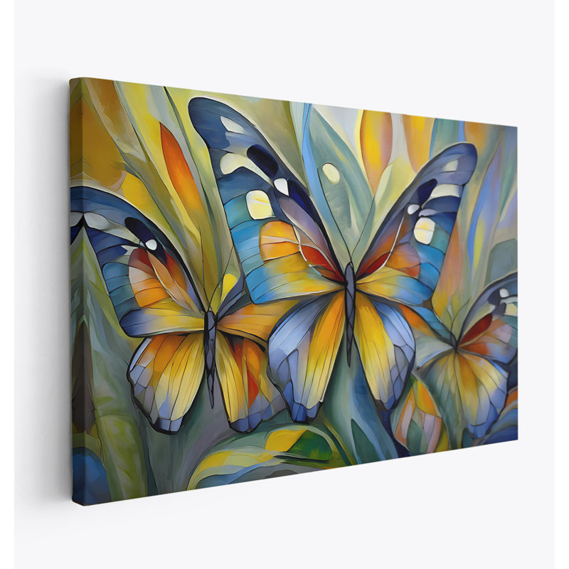 Jardin des papillons I, H 40 po x l 60 po