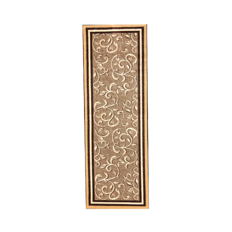 Tapis de cuisine Faasulu, Tapis de couloir 1,8 pi x 4,11 po, Gris foncé