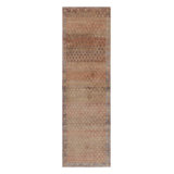 Rug & Kilim’S Modern Classics Runner Rug In Ombre Rust And Mauve Floral Lattice Pattern