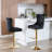 Golden Swivel Velvet Barstools Set Of 2-131061183