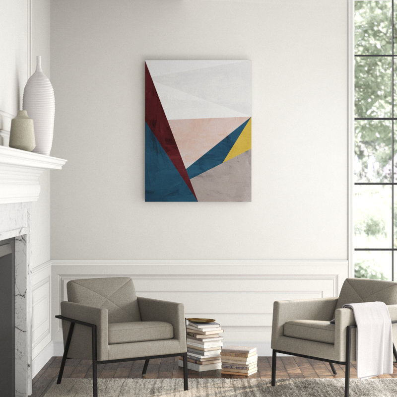 We Are Triangles I Print by Bobby Berk, Image Brush Gel, 40" H x 30" W x 1.5" D