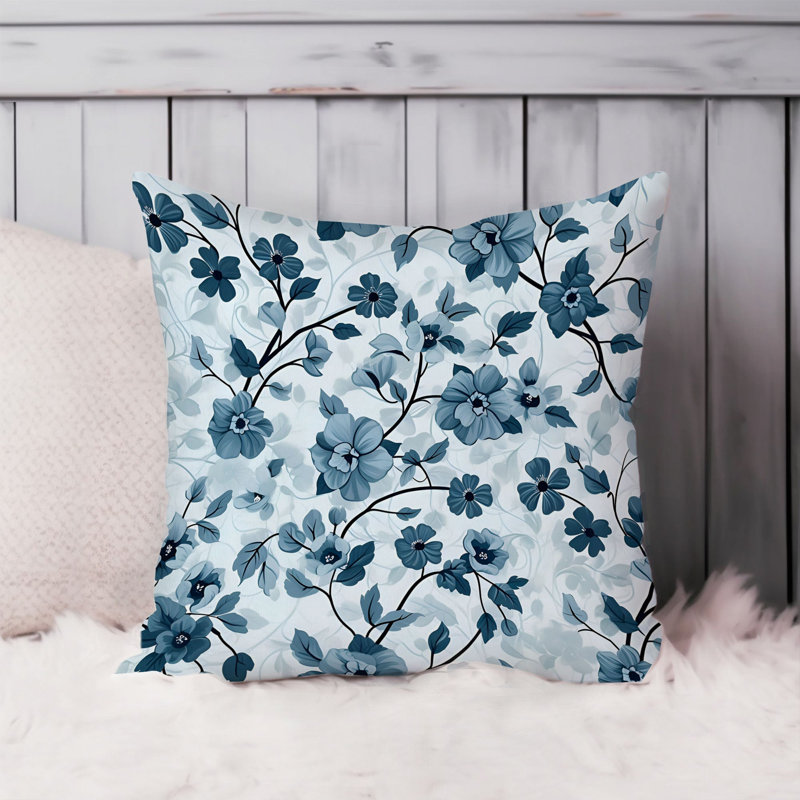 Floral Blue Flower Pattern XII Cottage & Cottagecore, 20"H x 20"W