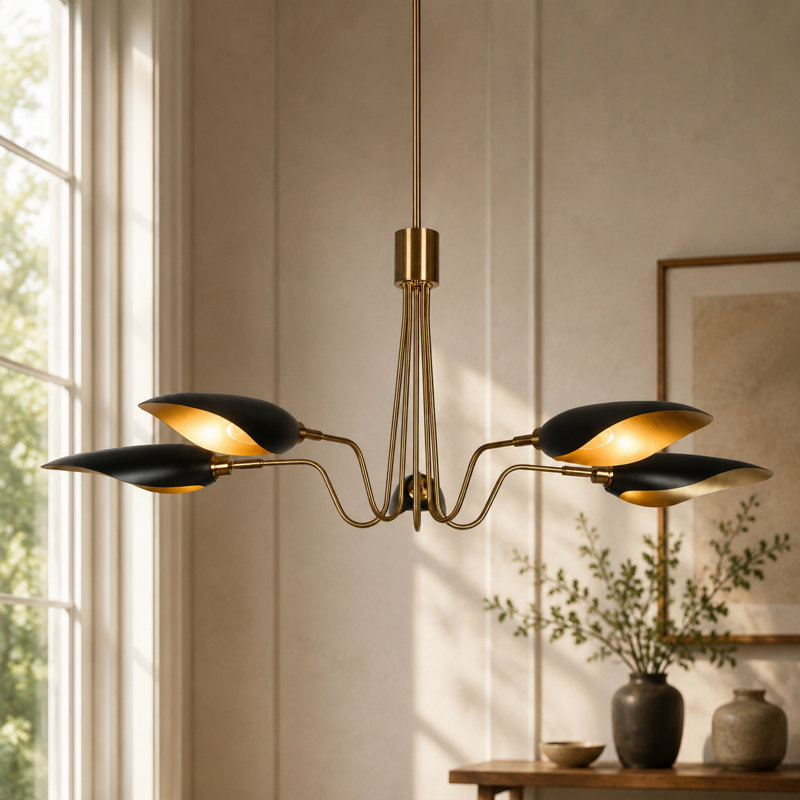  Lakendria 5 - Light Dimmable Wagon Wheel Shaded Chandelier
