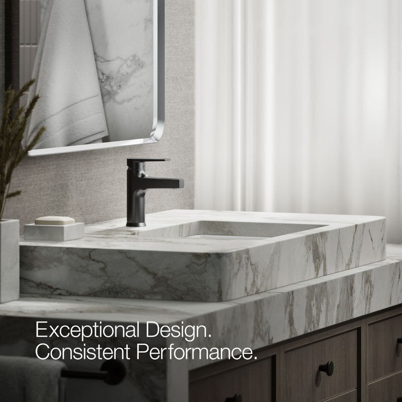 Tautsingle-Handle Bathroom Sink Faucet, 1.2 Gpm, Matte Black