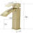 Geometric Shaped Brushed Gold Tap - Deck-Mounted, Modern Bathroom Spout Side , 1 Hole Faucet