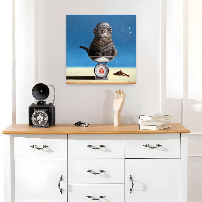 Libra, art urbain contemporain pour chat, H 18 po x l 18 po