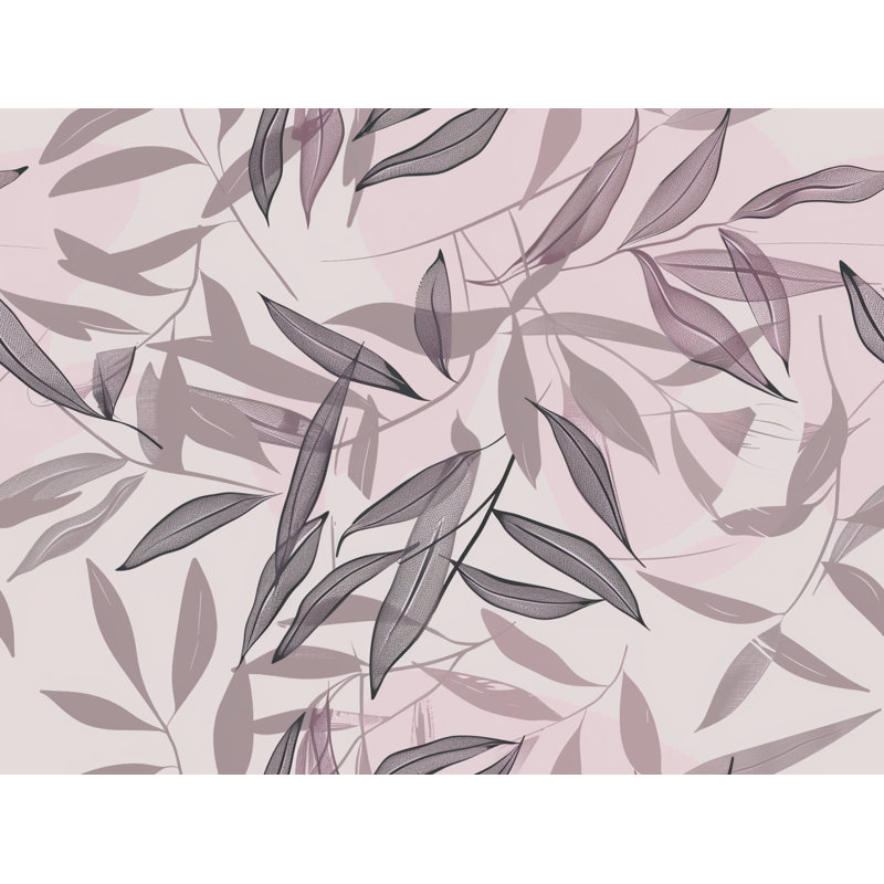 Rideau de douche Leaves illustration, H 73 po x l 70 po