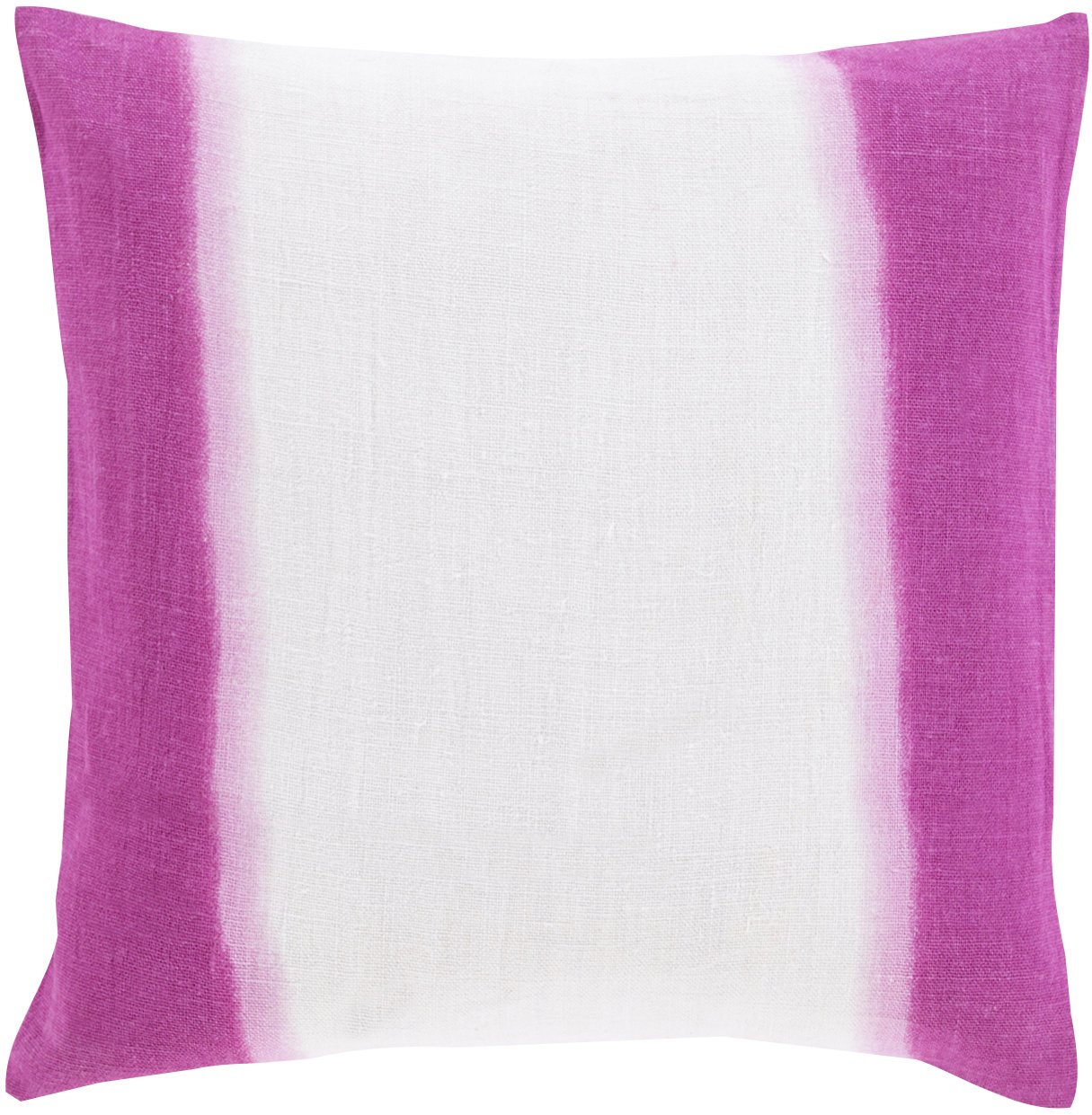 Striped Throw Pillow, 20" H x 20" W x 4" D, Magenta, Down