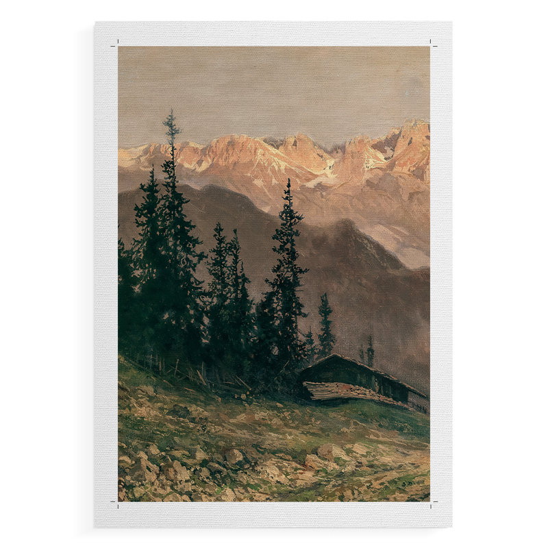 Paysage rétro CCXIV - impression sur toile seulement - NON-CADRE, H 60 po x l 40 po