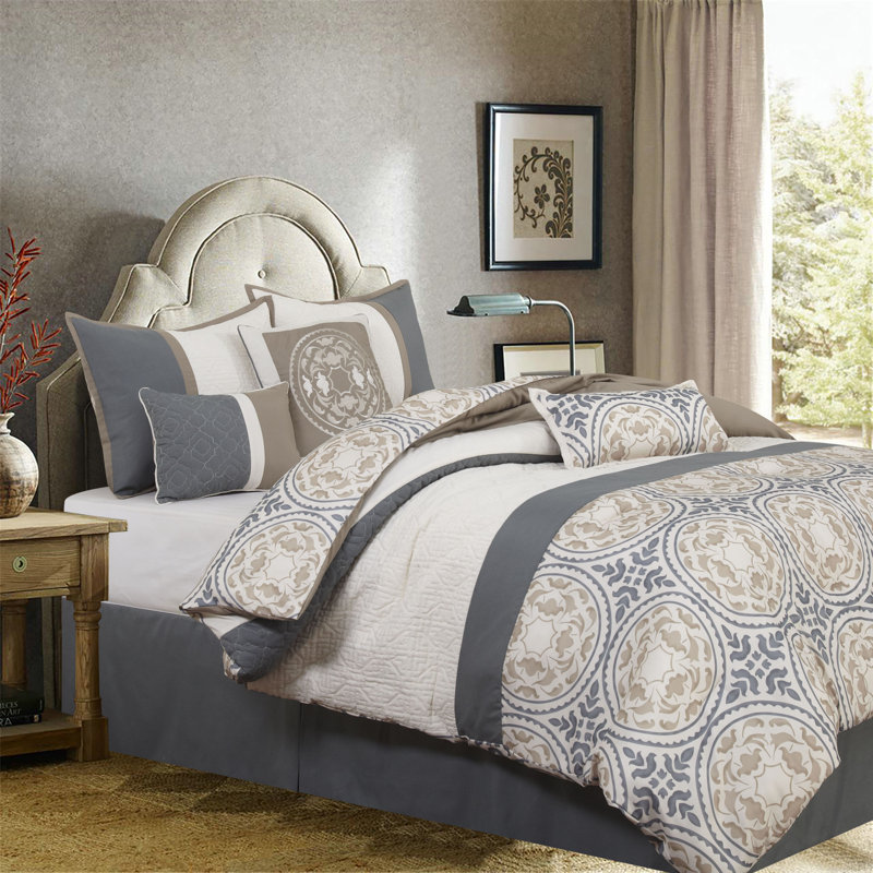 Camila Comforter Set, King Comforter + 6 Additional Pieces, Blue
