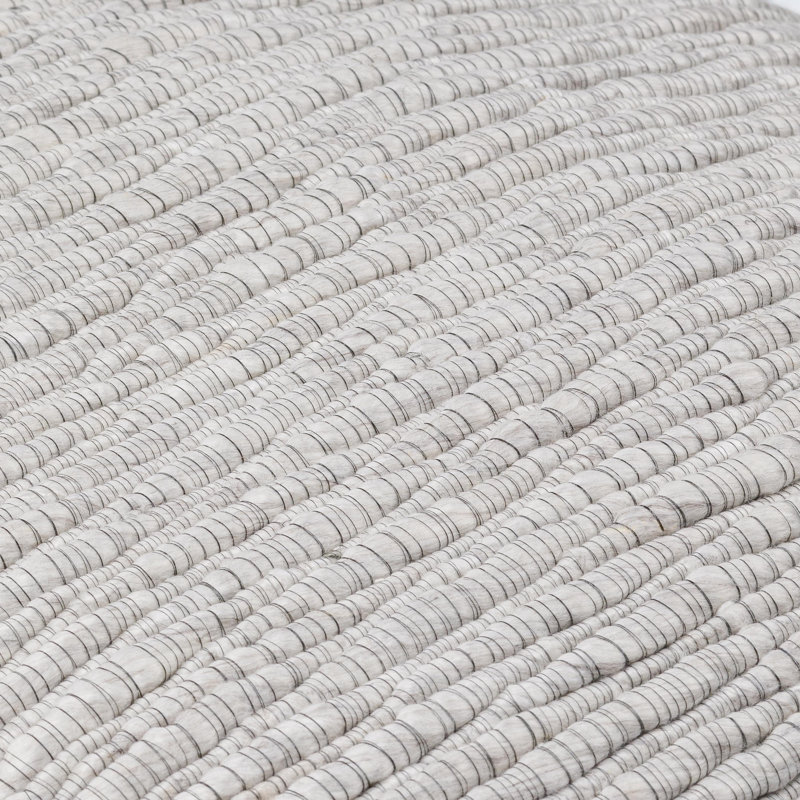 Elowyn Light Beige Polypropylene and Cotton Square Pillow