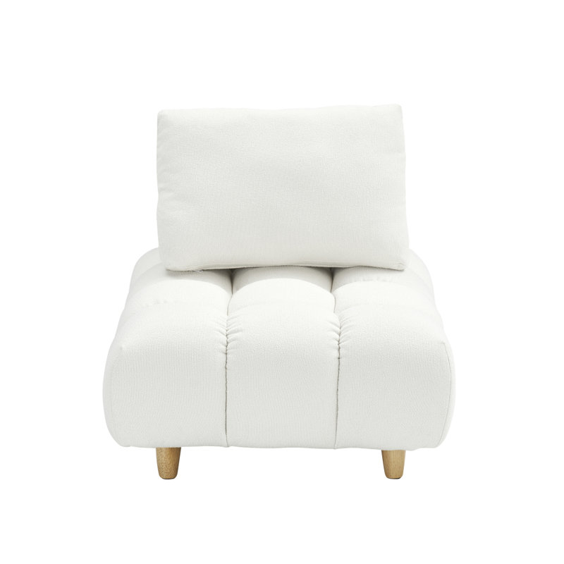30 Inches Long, Teddy Sofa Fabric, With Spacious And Comfortable Seat, For Apartment Office Living Room -Beige