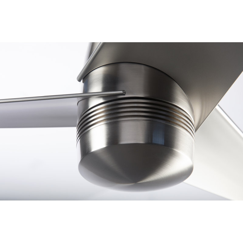 Velo 48'' Ceiling Fan, Bright Nickel, Wall Control, Nickel