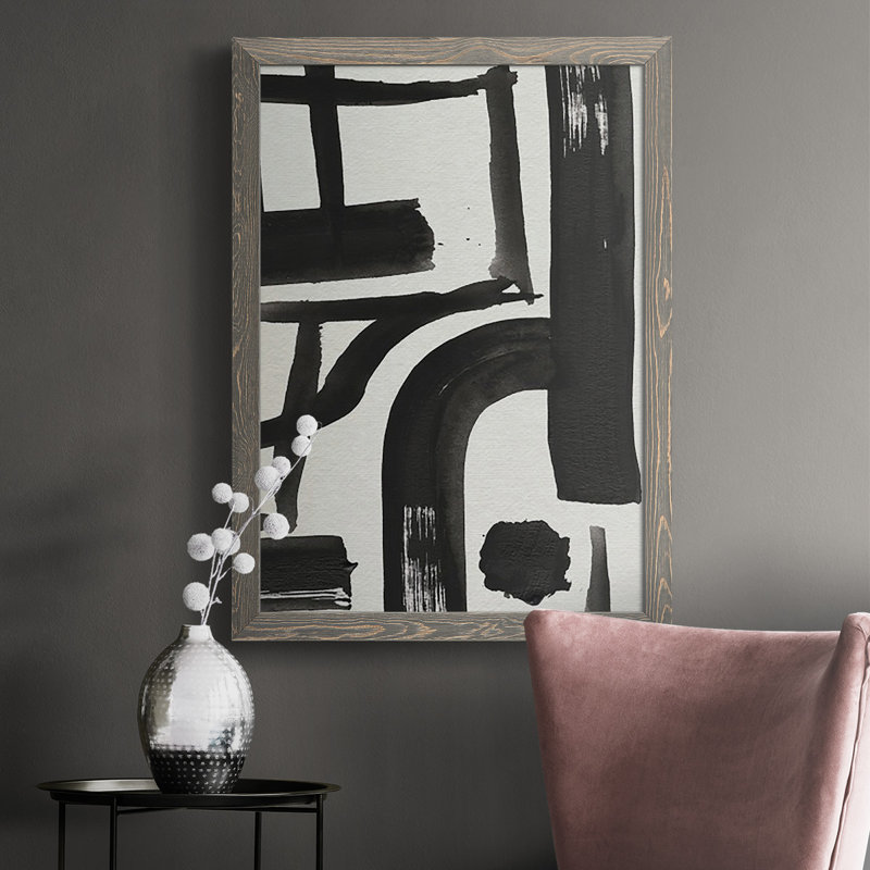 «Inkwell Intersect I», reproduction encadrée de qualité supérieure - prête à être accrochée, Pas de tapis