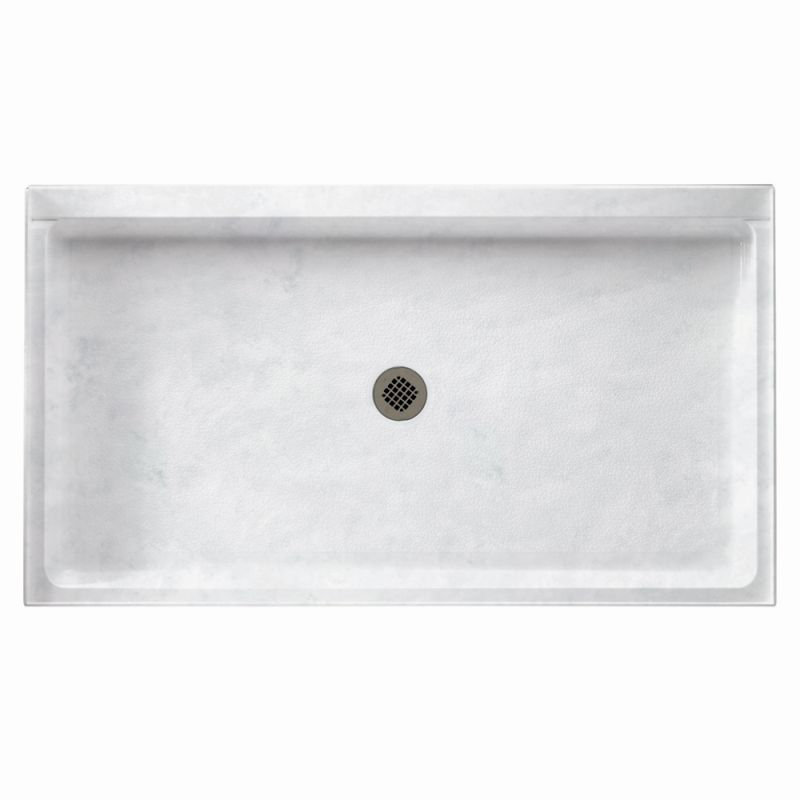 34'' W 60'' D Rectangular Single Shower Base, Ice