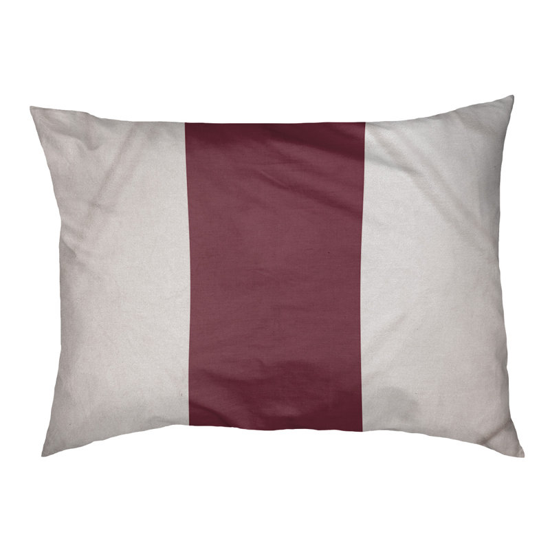 Coussin de lit pour chien Cincinnati, Moyen (l 28 po x P 18 po x H 6 po), White/Burgundy