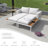 Modern Outdoor Daybed Patio Metal Daybed-668320074