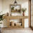 63" Farmhouse Console Table With 2-Tier Shelves, Entryway Table with U-Shaped Base, Narrow Long Sofa Table for Hallway, Foyer-1387891744