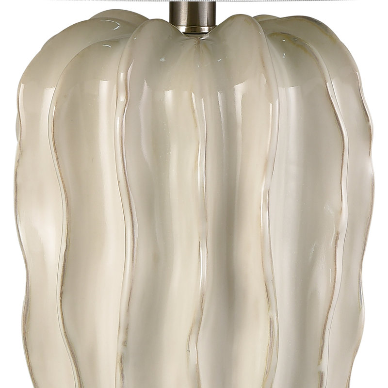 Lampe de table 1 lumière de 27,5 po de hauteur Genesee - émaillée blanche